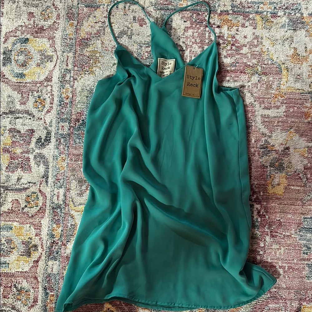 Style Rack Teal Women's Slip Like Dress